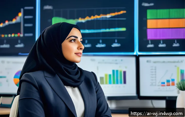 성공적인 브랜드 스토리텔링의 예 - A professional Arab businesswoman in a modern office setting, engaged in a thoughtful discussion wit...